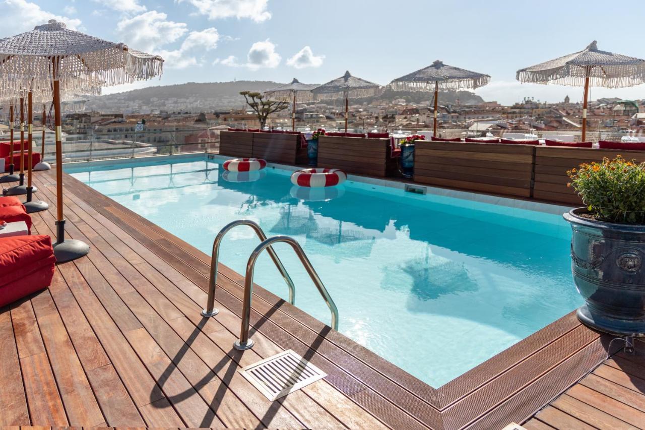 Boscolo Nice Hotel & Spa Zewnętrze zdjęcie Rooftop pool at the Hotel Grande Bretagne